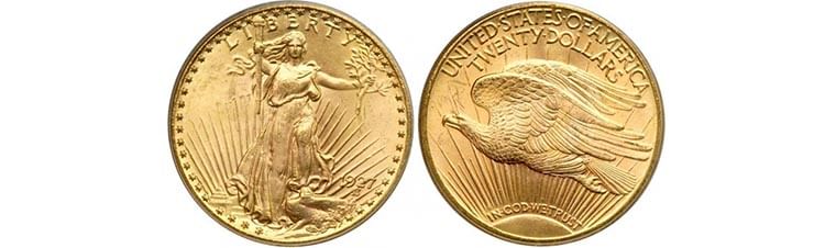 valore 20 dollari oro