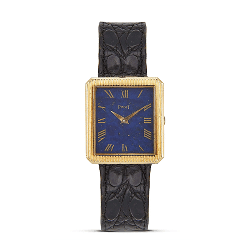 Piaget oro quadrante rettangolare oro e lapislazzuli